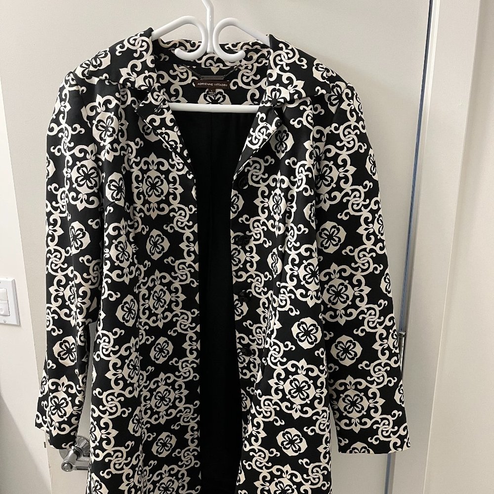 Adrienne Vittadini black-and-white overcoat